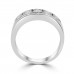 1.00 Men's Round Cut Diamond Wedding Band in 14 kt White Gold